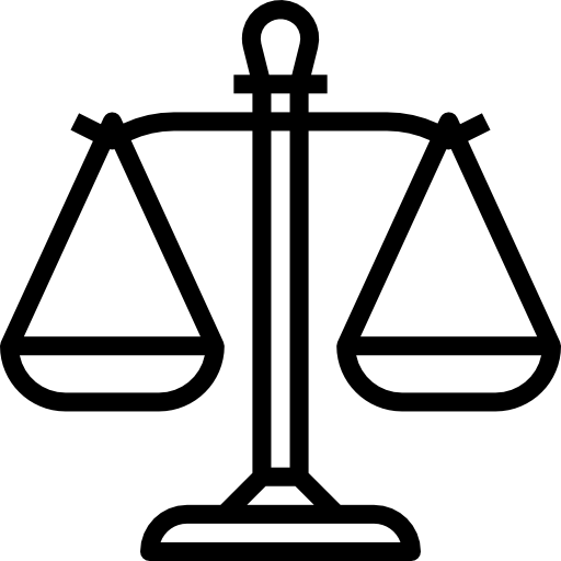 Balanza de la justicia y transparencia